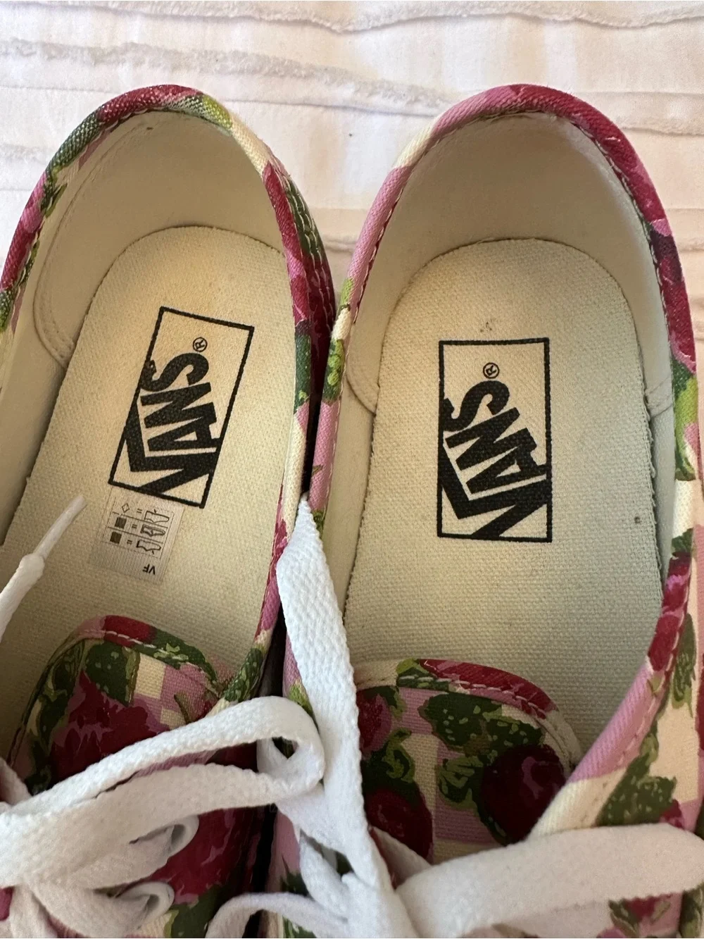 Vans Pink Floral Canvas Sneakers